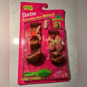 1994 Mattel Barbie Cut & Style Attachable Hair Refills #13071 NWT VTG